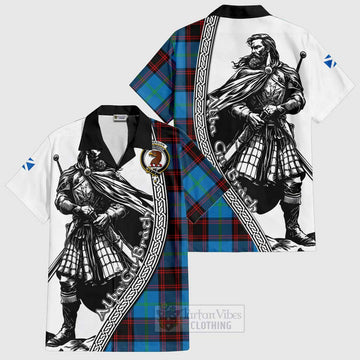 Wedderburn Tartan Clan Crest Hawaiian Shirt with Highlander Warrior Celtic Style Kid - Tartan Vibes Clothing