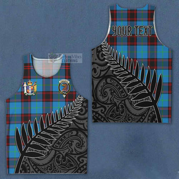 Wedderburn Crest Tartan Men's Tank Top with New Zealand Silver Fern Half Style Men - Tartan Vibes Clothing