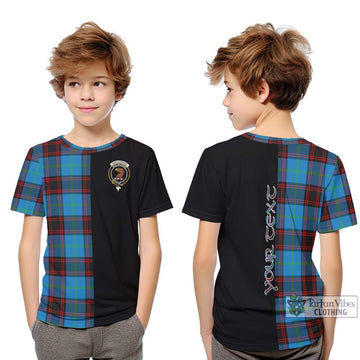 Wedderburn Tartan Kid T-Shirt with Family Crest and Half Of Me Style Youth XL Size14 - Tartan Vibes Clothing