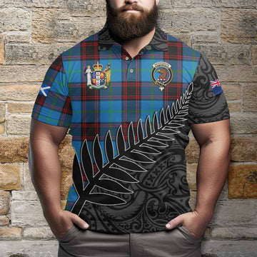 Wedderburn Crest Tartan Polo Shirt with New Zealand Silver Fern Half Style Kid - Tartan Vibes Clothing