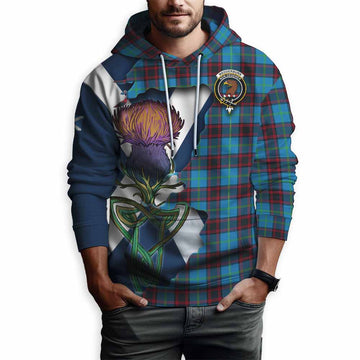 Tartan Vibes Clothing Wedderburn Tartan Family Crest Hoodie Scottish Thistle Celtic Inspired