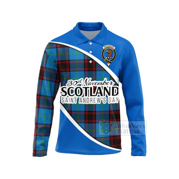 Wedderburn Family Crest Tartan Long Sleeve Polo Shirt Celebrate Saint Andrew's Day in Style Unisex - Tartan Vibes Clothing