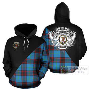 Wedderburn Tartan Hoodie with Family Crest and Military Logo Style Zip Hoodie - Tartan Vibes Clothing