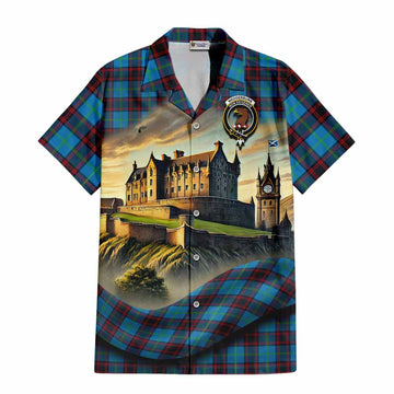 Wedderburn Tartan Family Crest Hawaiian Shirt with Scottish Ancient Castle Style Kid - Tartan Vibes Clothing