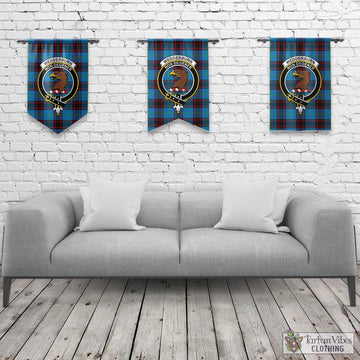 Wedderburn Tartan Gonfalon, Tartan Banner with Family Crest Rectangle - Tartan Vibes Clothing