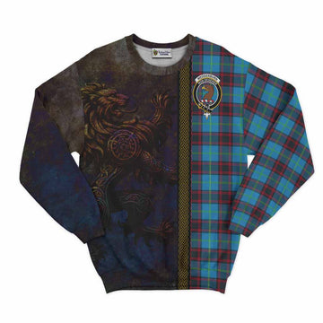 Wedderburn Tartan Family Crest Sweatshirt Alba Gu Brath Be Brave Lion Ancient Style Unisex - Tartan Vibes Clothing