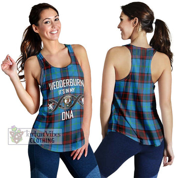 Wedderburn Tartan Women's Racerback Tanks with Family Crest DNA In Me Style 4XL - Tartan Vibes Clothing