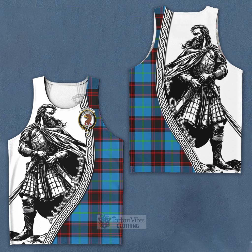 Wedderburn Tartan Clan Crest Men's Tank Top with Highlander Warrior Celtic Style Men - Tartan Vibes Clothing