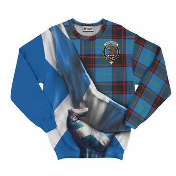 Wedderburn Tartan Sweatshirt with Family Crest Scotland Patriotic Style Unisex - Tartan Vibes Clothing