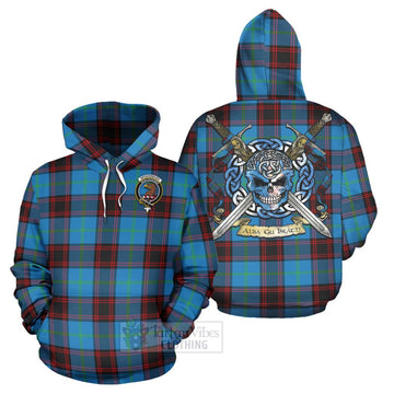 Wedderburn Tartan Hoodie with Family Crest Celtic Skull Style Zip Hoodie - Tartan Vibes Clothing