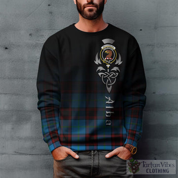 Wedderburn Tartan Sweatshirt Featuring Alba Gu Brath Family Crest Celtic Inspired Unisex - Tartan Vibes Clothing