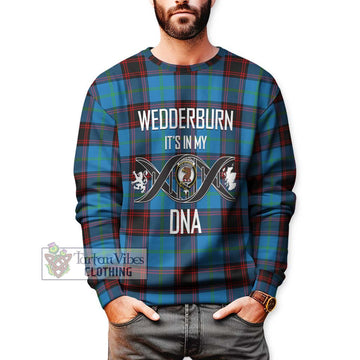 Wedderburn Tartan Sweatshirt with Family Crest DNA In Me Style Unisex - Tartan Vibes Clothing