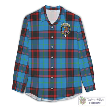 Wedderburn Tartan Women's Casual Shirt with Family Crest Female - Tartan Vibes Clothing