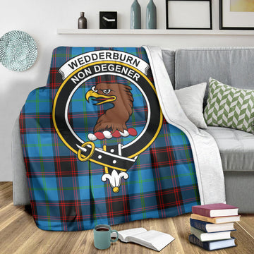 Wedderburn Tartan Blanket with Family Crest X-Large 59 x 79 inches 150 x 200 cm - Tartan Vibes Clothing
