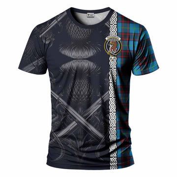Wedderburn Tartan T-Shirt with Family Crest Cross Sword Thistle Celtic Vibes Kid's Shirt - Tartan Vibes Clothing