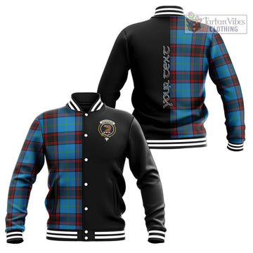 Wedderburn Tartan Baseball Jacket with Family Crest and Half Of Me Style Unisex - Tartan Vibes Clothing