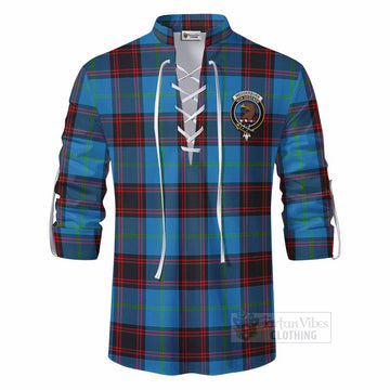 Wedderburn Tartan Ghillie Kilt Shirt with Family Crest DNA In Me Style - Tartan Vibes Clothing