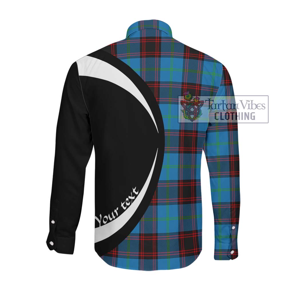 Wedderburn Tartan Long Sleeve Button Up with Family Crest Circle Style Men's Shirt - Tartan Vibes Clothing