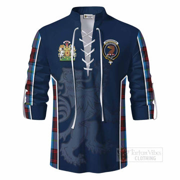 Wedderburn Tartan Ghillie Kilt Shirt with Family Crest and Lion Rampant Vibes Sport Style - Tartan Vibes Clothing