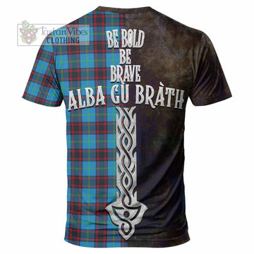 Wedderburn Tartan Family Crest T-Shirt Alba Gu Brath Be Brave Lion Ancient Style - Tartan Vibes Clothing