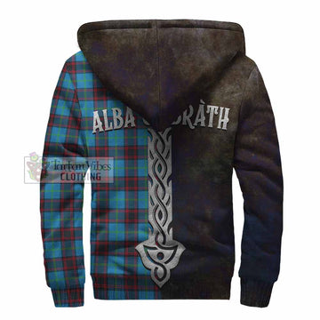 Tartan Vibes Clothing Wedderburn Tartan Family Crest Sherpa Hoodie Alba Gu Brath Be Brave Lion Ancient Style