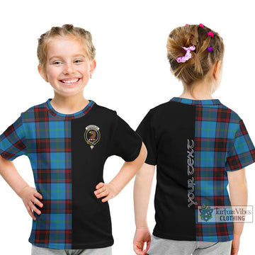 Wedderburn Tartan Kid T-Shirt with Family Crest and Half Of Me Style - Tartan Vibes Clothing