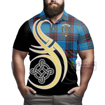 Wedderburn Tartan Polo Shirt with Family Crest and Celtic Symbol Style - Tartan Vibes Clothing