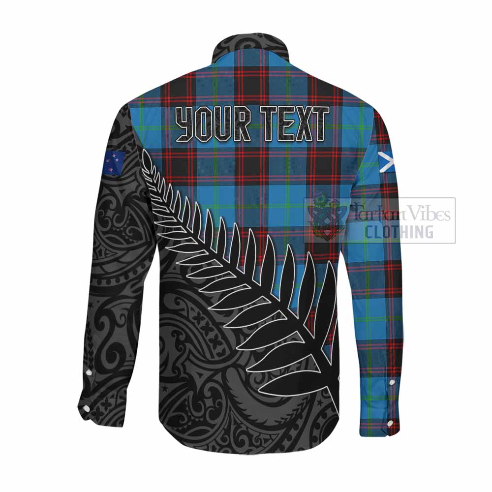Wedderburn Crest Tartan Long Sleeve Button Shirt with New Zealand Silver Fern Half Style Men's Shirt - Tartan Vibes Clothing