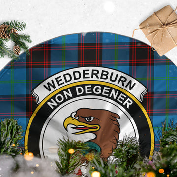 Wedderburn Tartan Christmas Tree Skirt with Family Crest - Tartan Vibes Clothing