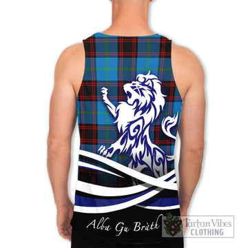 Wedderburn Tartan Men's Tank Top with Alba Gu Brath Regal Lion Emblem - Tartan Vibes Clothing