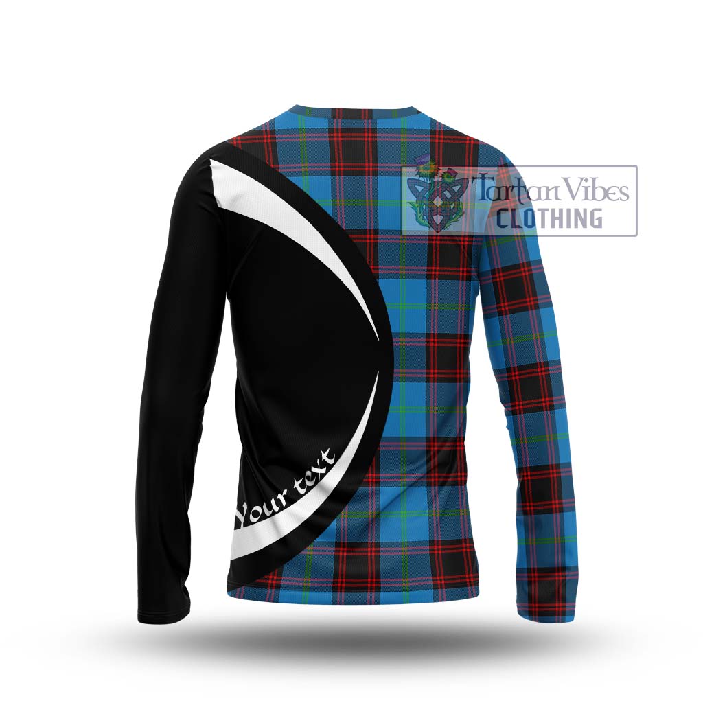 Wedderburn Tartan Long Sleeve T-Shirt with Family Crest Circle Style - Tartan Vibes Clothing