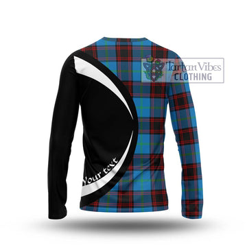 Wedderburn Tartan Long Sleeve T-Shirt with Family Crest Circle Style - Tartan Vibes Clothing