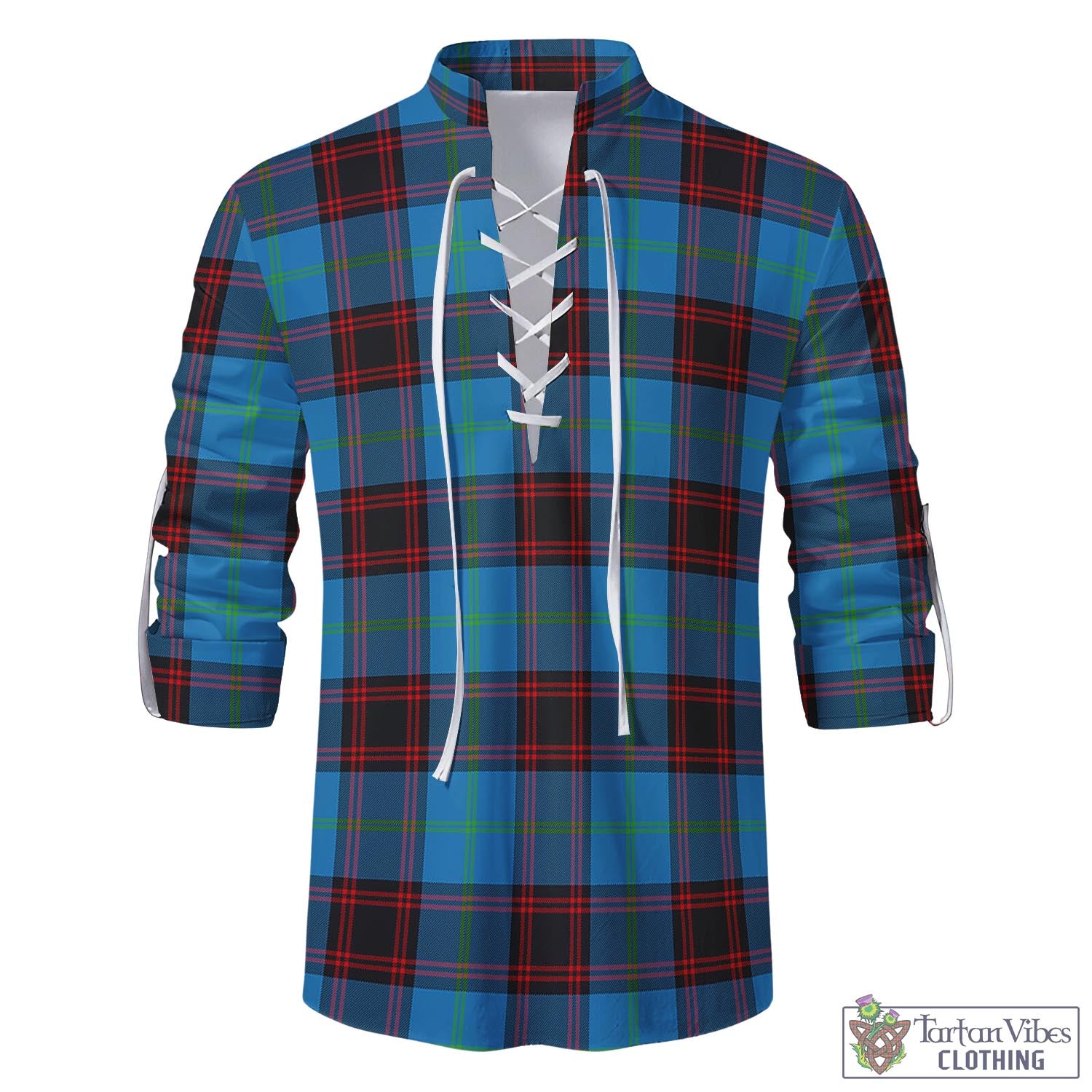 Wedderburn Tartan Men's Scottish Traditional Jacobite Ghillie Kilt Shirt - Tartan Vibes Clothing