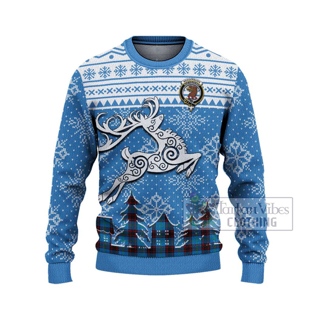 Wedderburn Clan Christmas Ugly Sweater Celtic Reindeer Style - Tartan Vibes Clothing