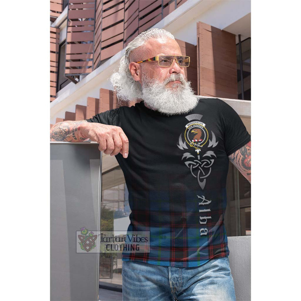 Wedderburn Tartan Cotton T-shirt Featuring Alba Gu Brath Family Crest Celtic Inspired Men's Shirt - Tartan Vibes Clothing