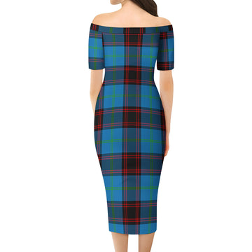 Wedderburn Tartan Off Shoulder Lady Dress - Tartan Vibes Clothing