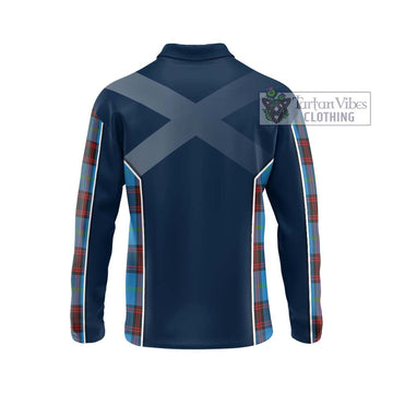 Wedderburn Tartan Long Sleeve Polo Shirt with Family Crest and Lion Rampant Vibes Sport Style - Tartan Vibes Clothing