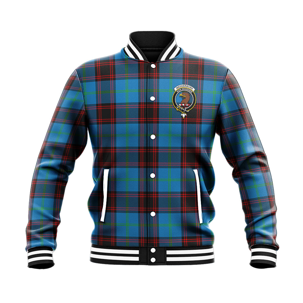 Wedderburn Tartan Baseball Jacket with Family Crest - Tartan Vibes Clothing
