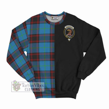 Wedderburn Tartan Sweatshirt with Family Crest and Half Of Me Style - Tartan Vibes Clothing