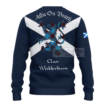 Wedderburn Tartan Lion Rampant Ugly Sweater Proudly Display Your Heritage with Alba Gu Brath and Clan Name - Tartan Vibes Clothing