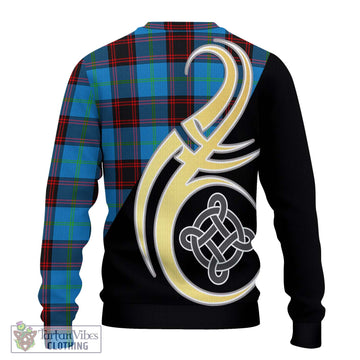 Wedderburn Tartan Ugly Sweater with Family Crest and Celtic Symbol Style - Tartan Vibes Clothing