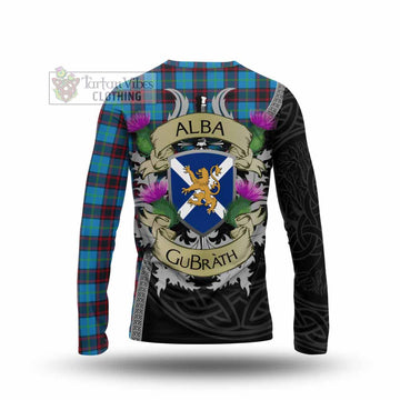 Wedderburn Tartan Family Crest Long Sleeve T-Shirt Lion Rampant Royal Thistle Shield Celtic Inspired - Tartan Vibes Clothing