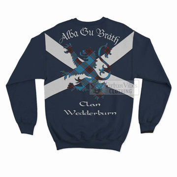 Wedderburn Tartan Lion Rampant Sweatshirt Proudly Display Your Heritage with Alba Gu Brath and Clan Name - Tartan Vibes Clothing