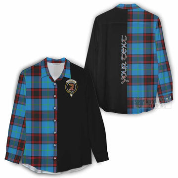 Wedderburn Tartan Women's Casual Shirt with Family Crest and Half Of Me Style - Tartan Vibes Clothing