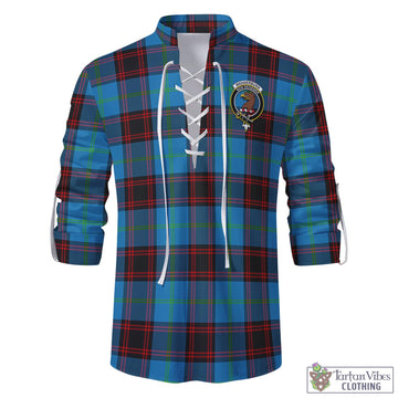 Wedderburn Tartan Men's Scottish Traditional Jacobite Ghillie Kilt Shirt with Family Crest - Tartan Vibes Clothing
