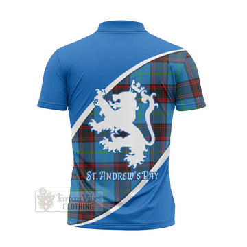 Wedderburn Family Crest Tartan Zipper Polo Shirt Celebrate Saint Andrew's Day in Style - Tartan Vibes Clothing
