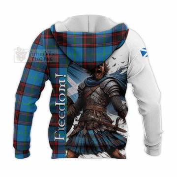 Tartan Vibes Clothing Wedderburn Crest Tartan Knitted Hoodie Inspired by the Freedom of Scottish Warrior