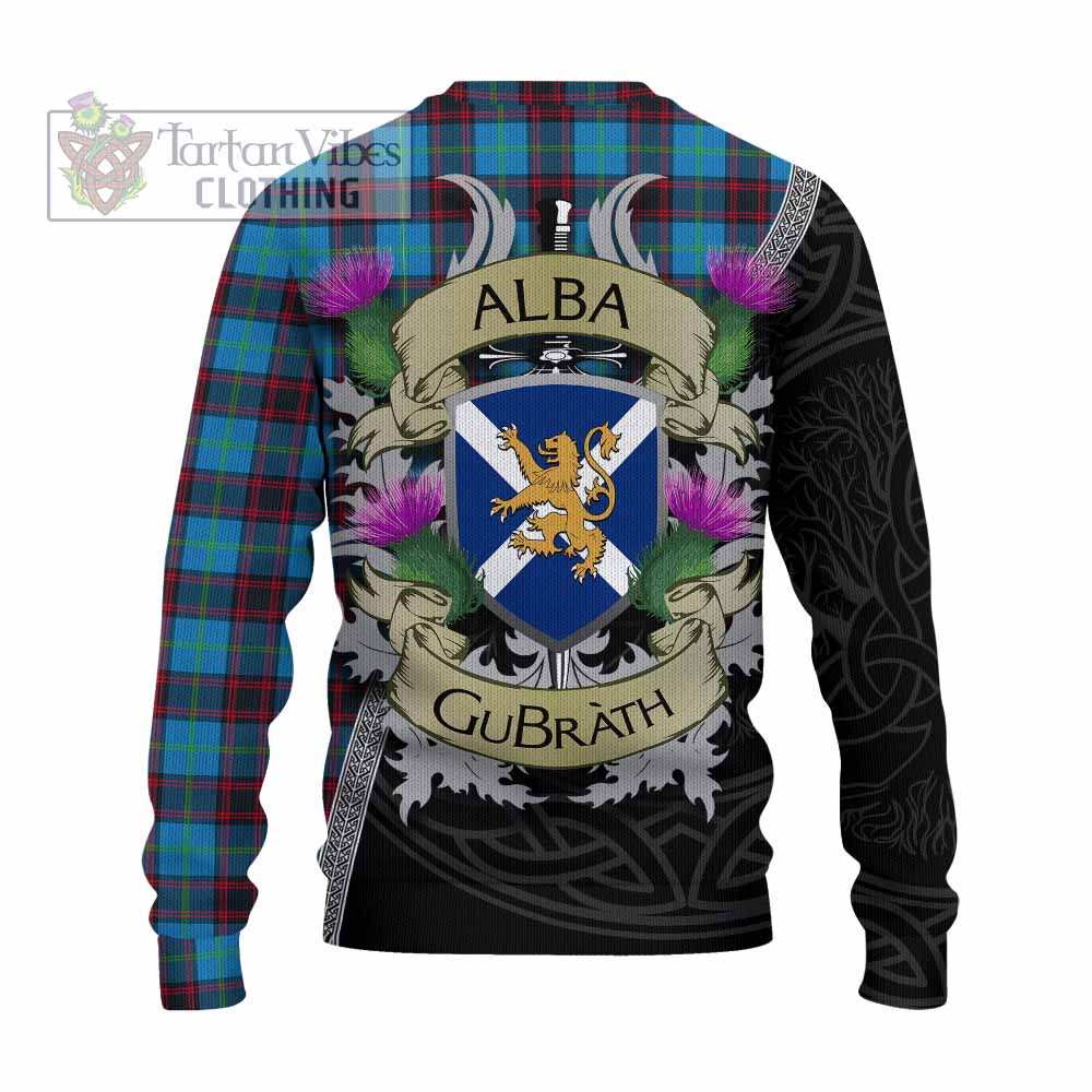Wedderburn Tartan Family Crest Knitted Sweater Lion Rampant Royal Thistle Shield Celtic Inspired - Tartan Vibes Clothing