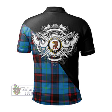 Wedderburn Tartan Polo Shirt with Family Crest and Military Logo Style - Tartan Vibes Clothing