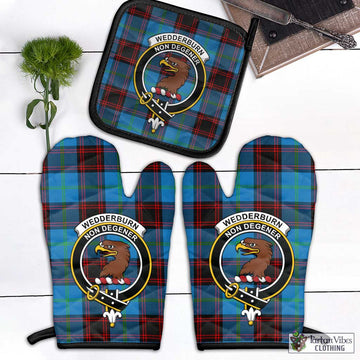 Wedderburn Tartan Combo Oven Mitt & Pot-Holder with Family Crest - Tartan Vibes Clothing
